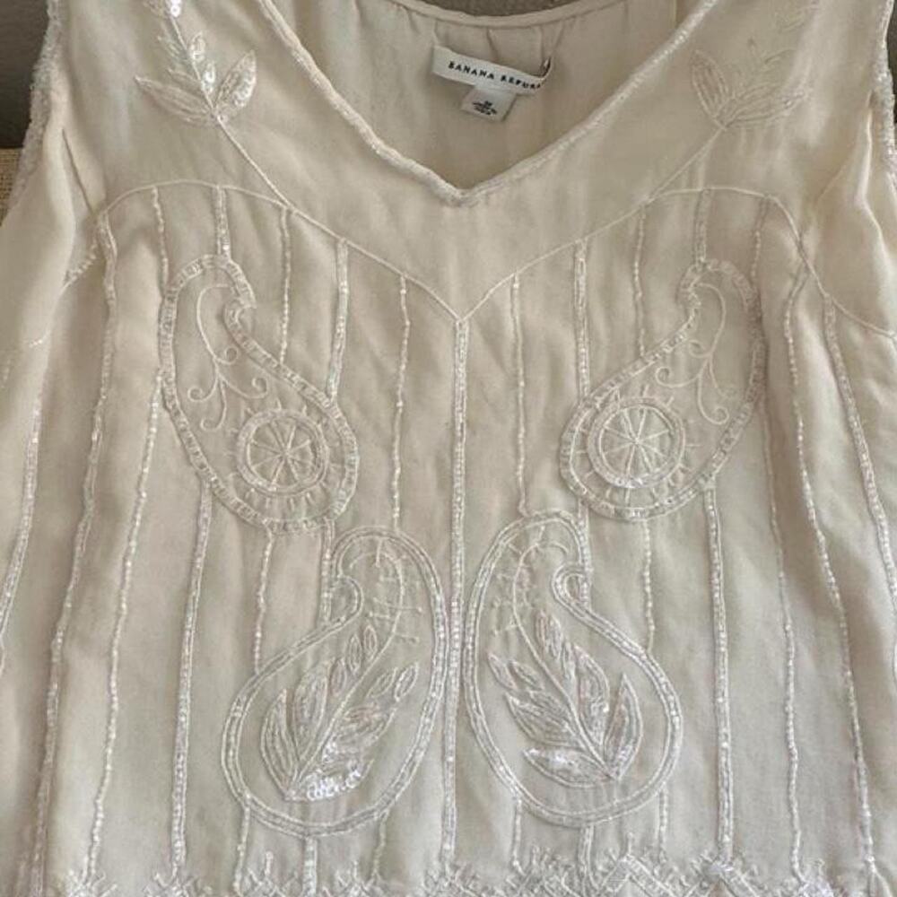 Vintage banana republic silk cream